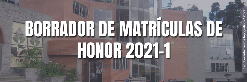  Matrículas de Honor - Fecha publicación 12/11/2021